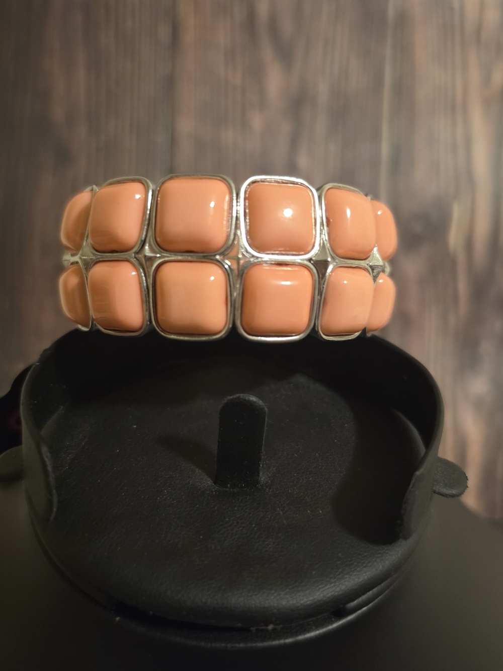 paparazzi Peach Tile Stretch Bracelet